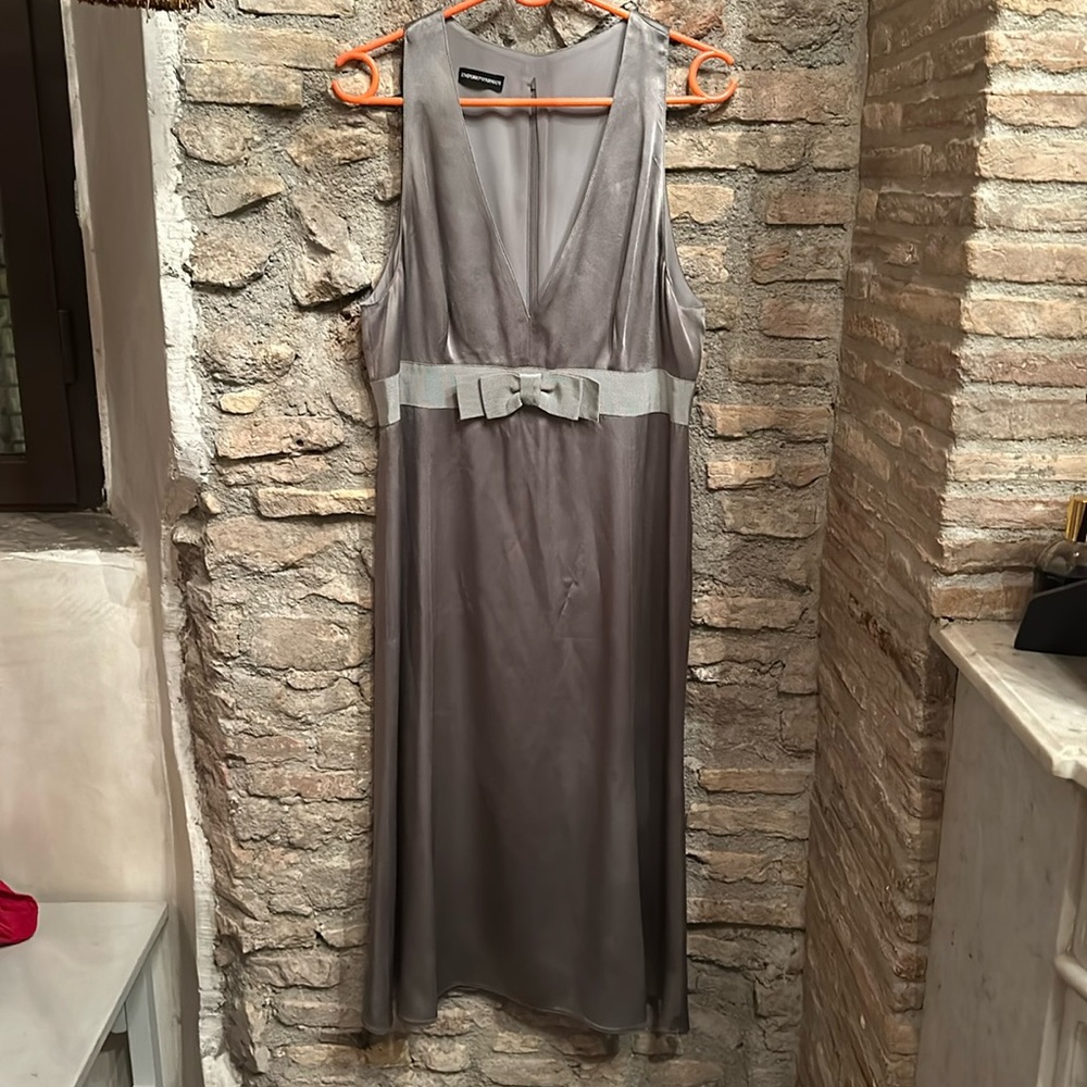 Emporio Armani Grey Bow Dress